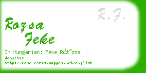 rozsa feke business card